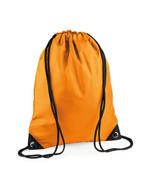 orange drawstring bag